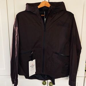 Lululemon drizzle down waterproof wind proof jacket coat shell brown 4